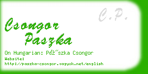 csongor paszka business card